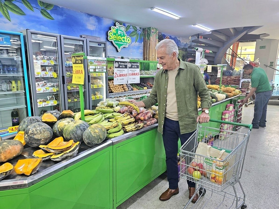 Canasta básica de frutas y verduras frescas
